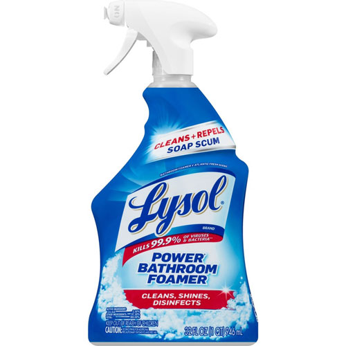 Reckitt Benckiser Lysol Disinfectant Power Bathroom Foamer | Liquid， Atlantic Fresh， 32 oz Spray Bottle， 12