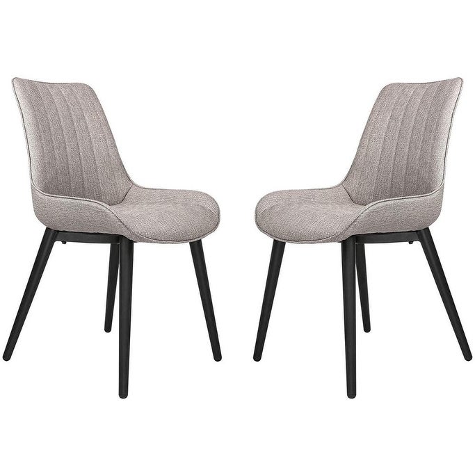 2 Set Modern Accent Chairs with Soft Foam Cushion， Dining Room Chair - 19.3