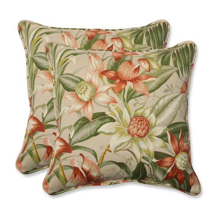 Pillow Perfect Botanical Glow Tiger Stripe 18.5