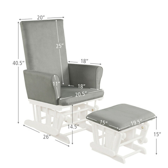 Costway 13496752 Baby Nursery Relax Rocker Rocking...