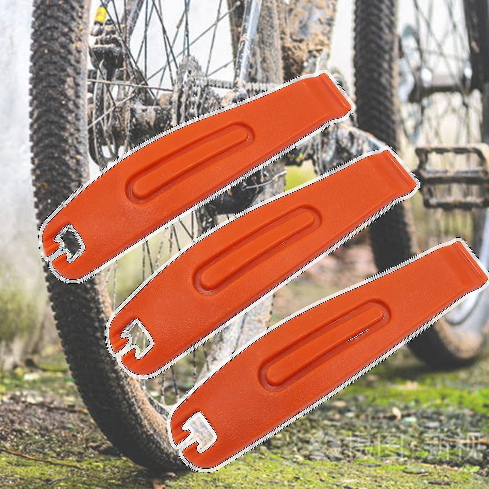 3x Bicycle Tyre Repair Opener Spares Puncture Tire Removal Levers Tool Bike Kit_()