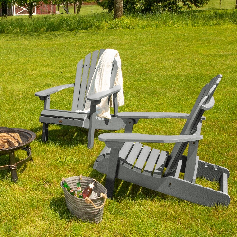 Highwood Hamilton Reclining Adirondack Chairs (Set of 2)