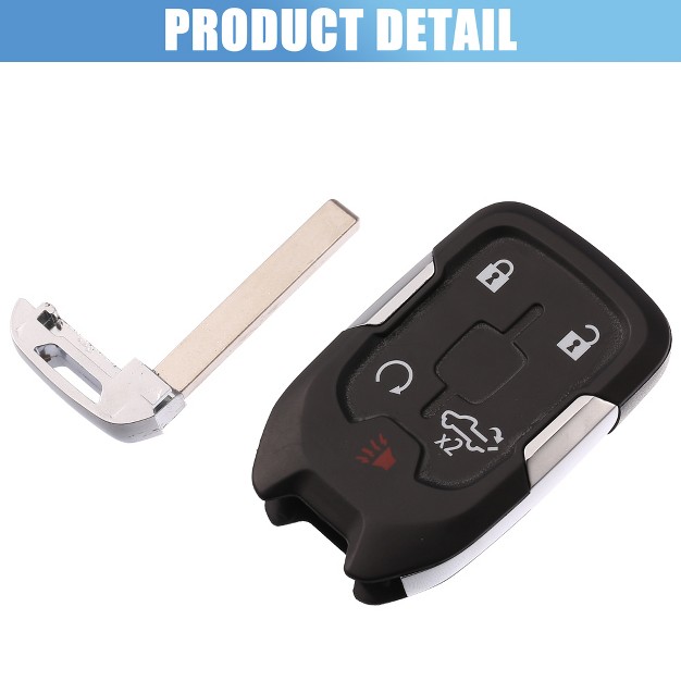 Unique Bargains Car Key Fob Shell 5 Button Remote Control Key Case Shell Keyless Entry Housing Replacement Black For Gmc Sierra 2019 2020