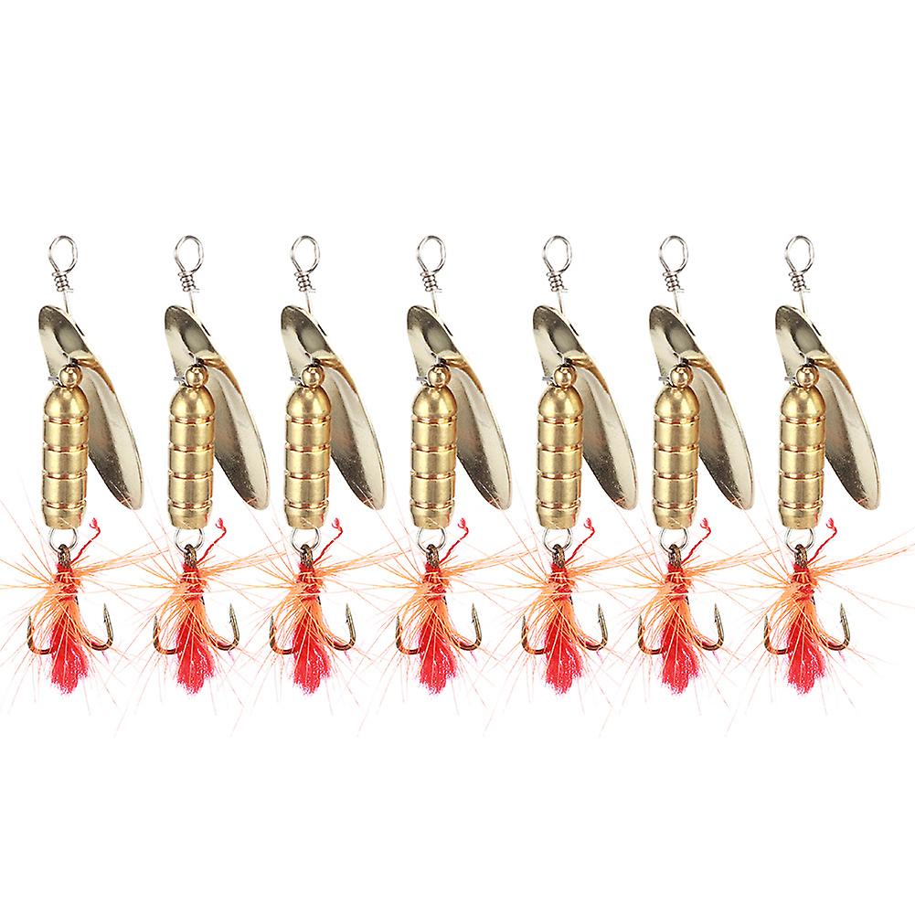 7pcs 3gand#8209;5.5g Composite Sequin Bait Metal Rotation Lure Feather Hook Swimbait Fishing Tackle1/8oz(4.5g)