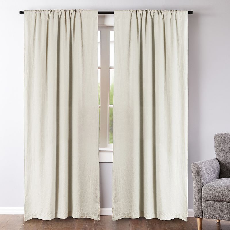 Levtex Home 2-panel Washed Linen Window Curtain Set