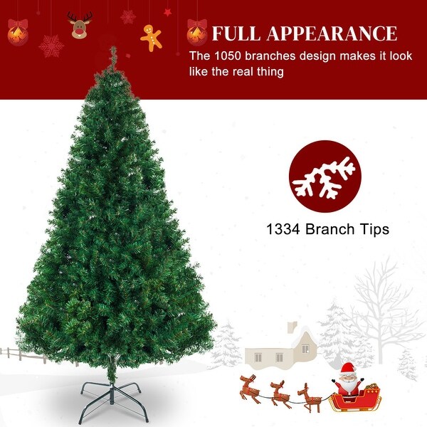 7ft Green Artificial Christmas Tree with 1334 Branch