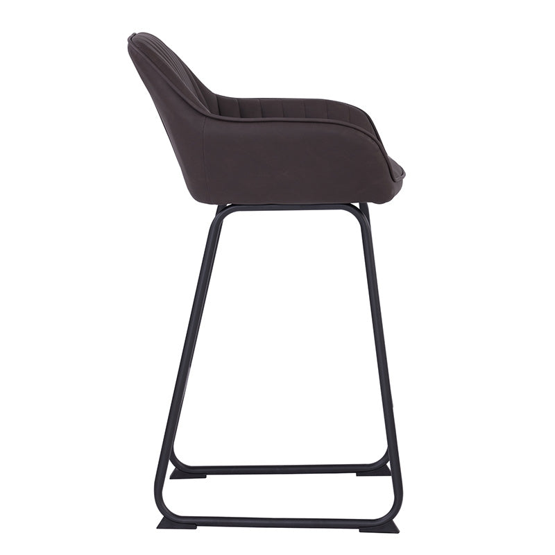 EKON Counter Stool - Brunette & Black