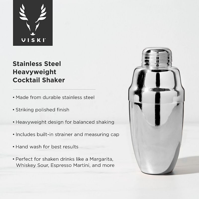 Stainless Steel Heavyweight Cocktail Shaker by Viski