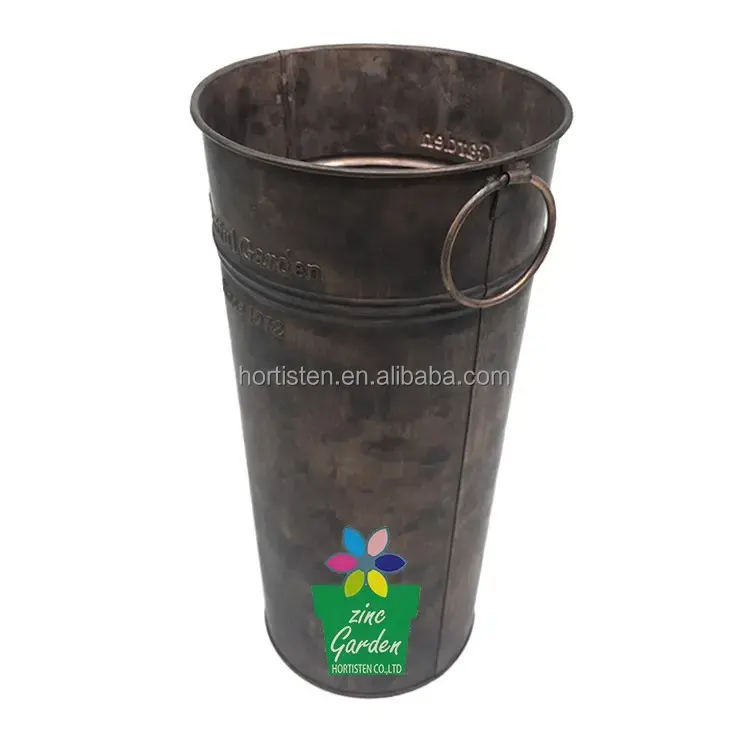 Wholesale retro country home garden decor bucket  metal vase for flower shop