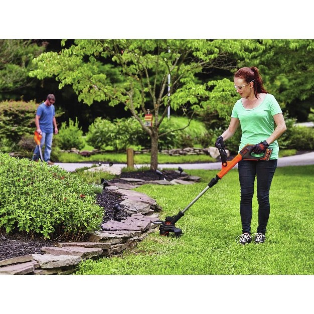 Black amp Decker Lst522 20v Max Lithium ion 2 speed 12 In Cordless String Trimmer edger Kit 2 5 Ah