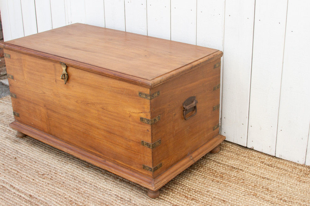 Large British Colonial Campaign Chest   Traditional   Accent Chests And Cabinets   by De cor  Houzz