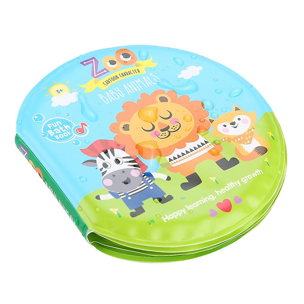 Baby Bath Book Tear Proof Infant Shower Toy Early Education Toys For Bath Time (zoo)