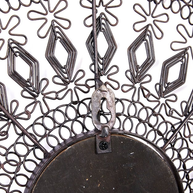 Set Of 3 Metal Plate Wall Decors With Intricate Pattern Black Olivia amp May