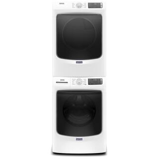 Maytag 7.3 cu. ft. 240-Volt White Stackable Electric Vented Dryer with Steam ENERGY STAR MED6630HW