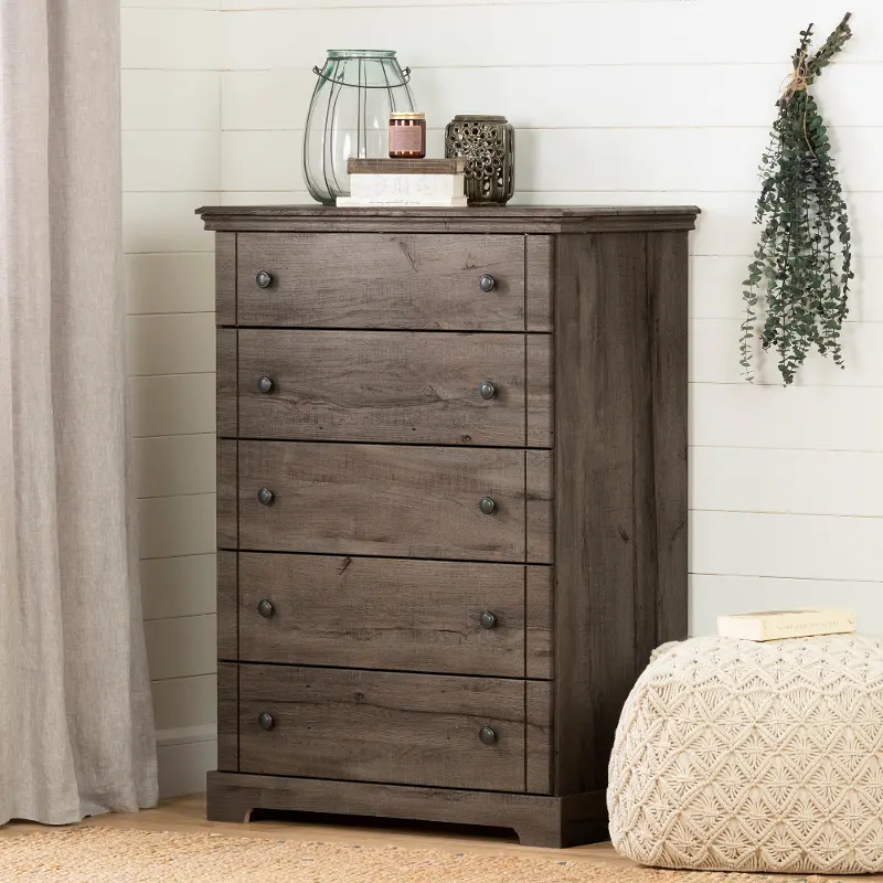 Lilak Cottage Fall Oak Chest of Drawers South Shore