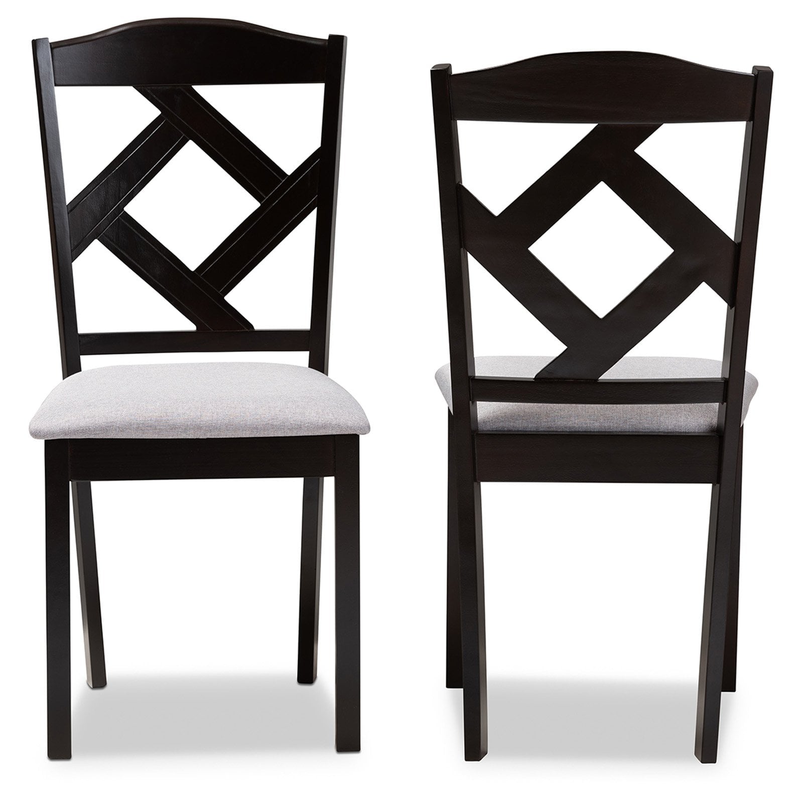 Baxton Studio Ruth Key Hole Back Dining Chair - Set of 2