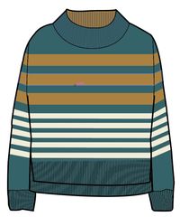 Ramble Recycled Knitted Jumper - Mediterranean