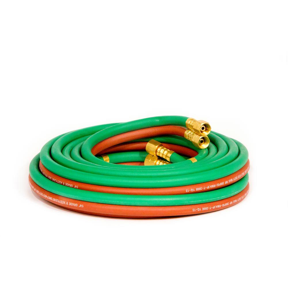 Lincoln Electric 14 in. x 25 ft. R-Grade Oxygen-Acetylene Hose KH578