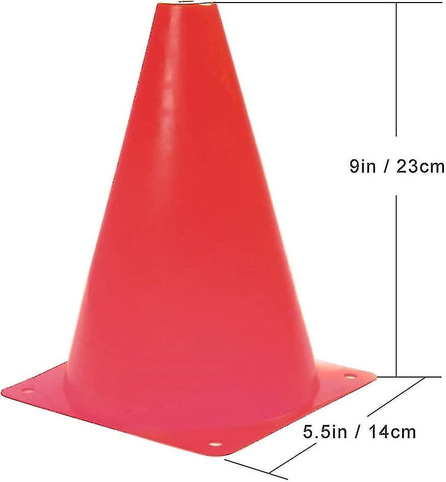 9 Inch Sports Cones， Basketball Cones， Traffic Training Cones， Agility Field Marker Cones For Soccer Football Drills Training， Outdoor Activity Or Eve