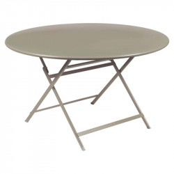 Table de jardin pliante ronde métal 6 personnes - Caractère FERMOB