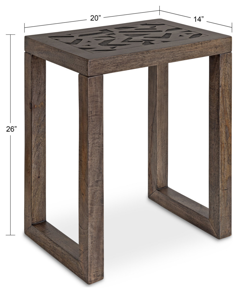 Elyria Wood Side Table   Transitional   Side Tables And End Tables   by Uniek Inc.  Houzz