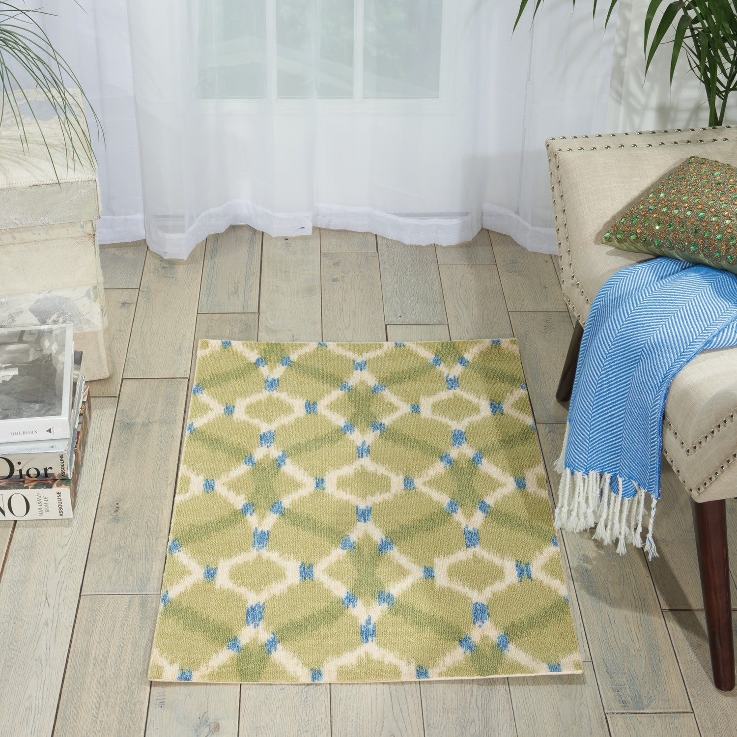 Sun N' Shade Avocado Farmhouse Indoor/Outdoor Rug