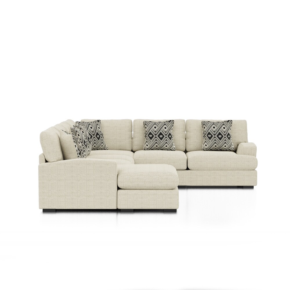 Cleo Modern Chenille Upholstered Modular Sectional by Furniture of America