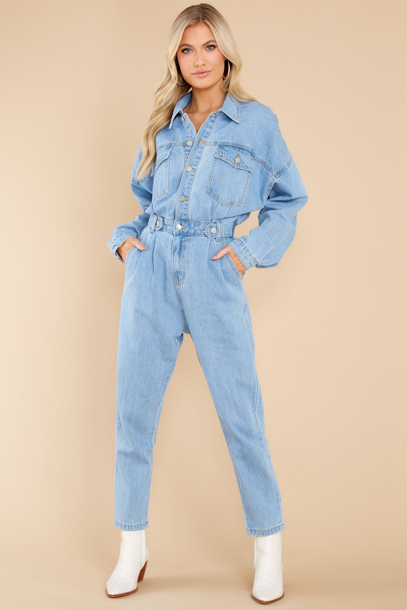 Focused On Myself Denim Jumpsuit