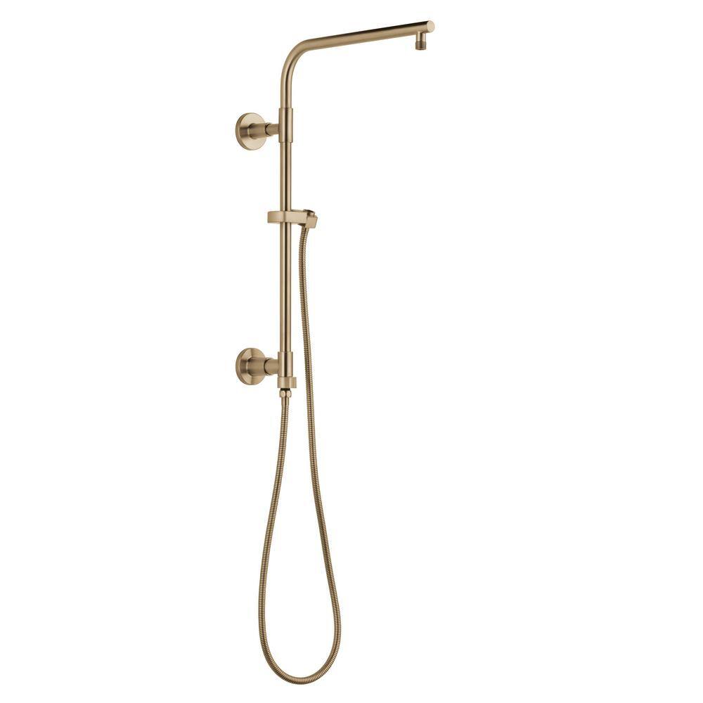 Delta Emerge Round Contemporary 18 in. Column Shower Bar in Lumicoat Champagne Bronze 58810-CZ-PR