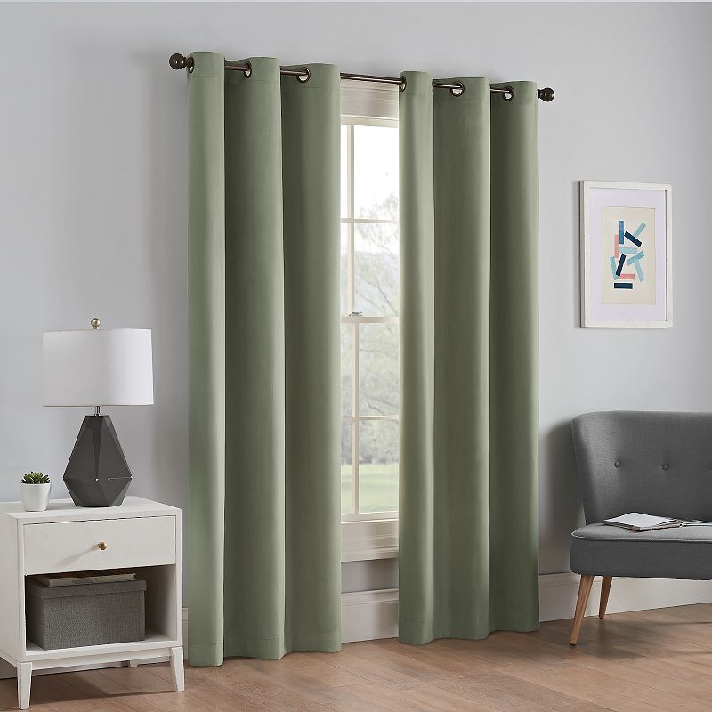 eclipse Microfiber Blackout 1-Panel Window Curtain