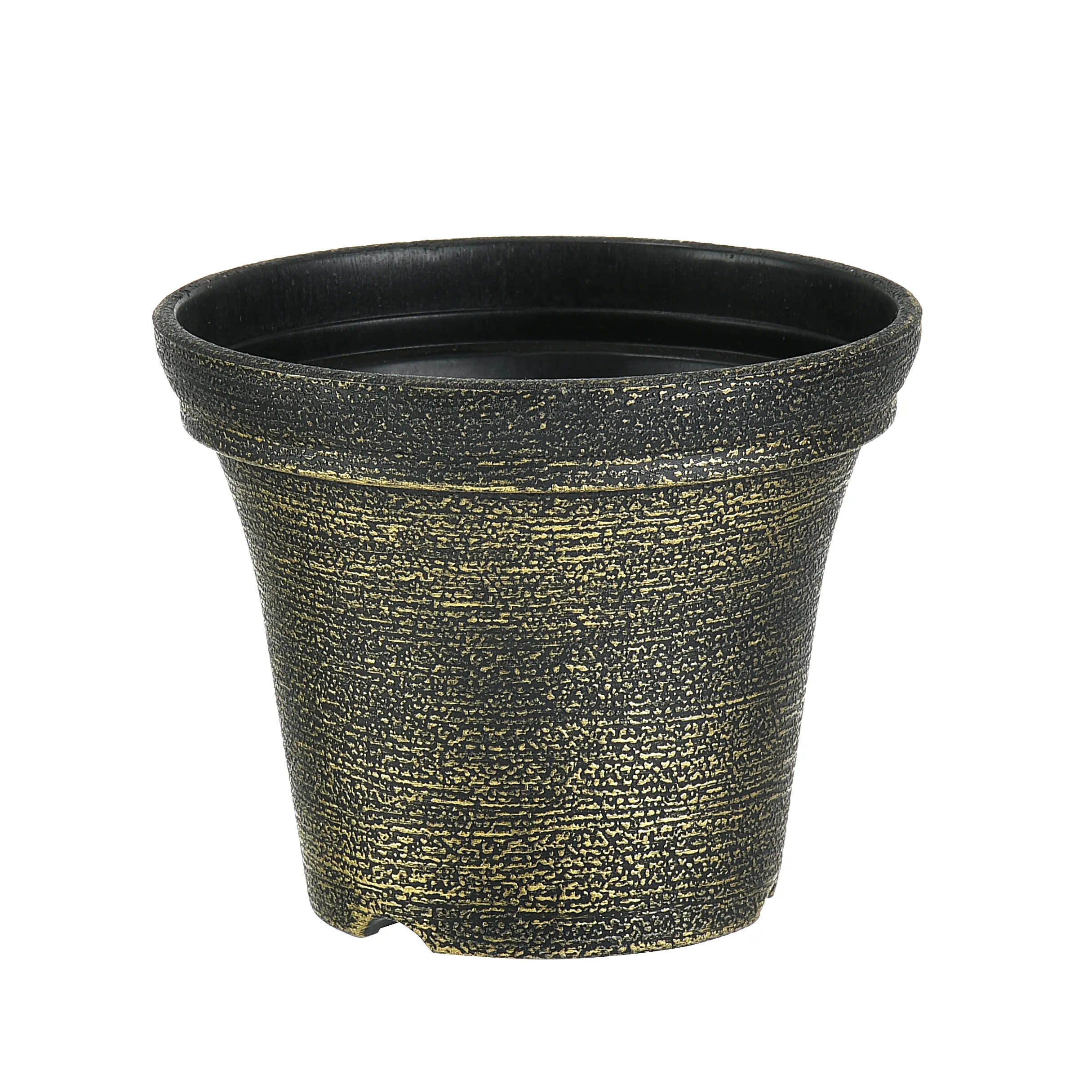 Fashion Round Plastic Flower Pot Coated with Painting Factory Directly Supply