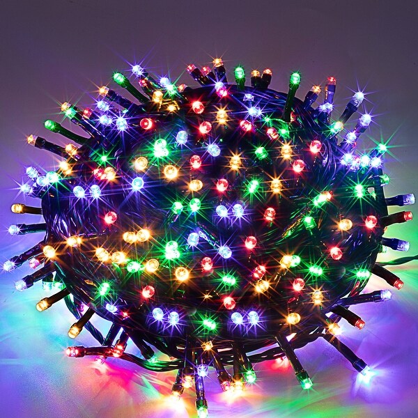 Syncfun 240 LED Cool White Christmas Lights Outdoor，78.4 FT on Reel，Green Wire String Lights