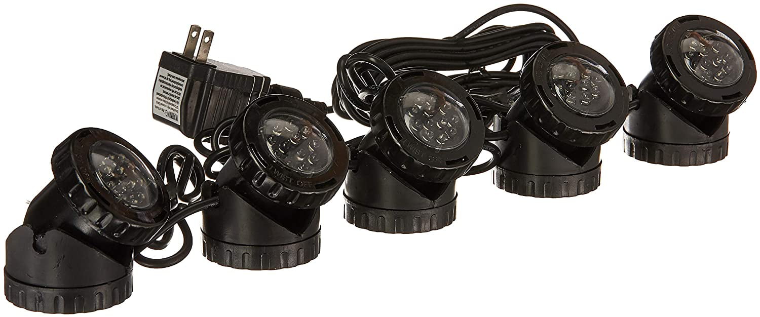 Jebao 12V Low Voltage Submersible LED Pond Light， Set of 5