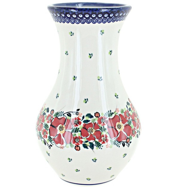 Blue Rose Polish Pottery W04 Galia Vase