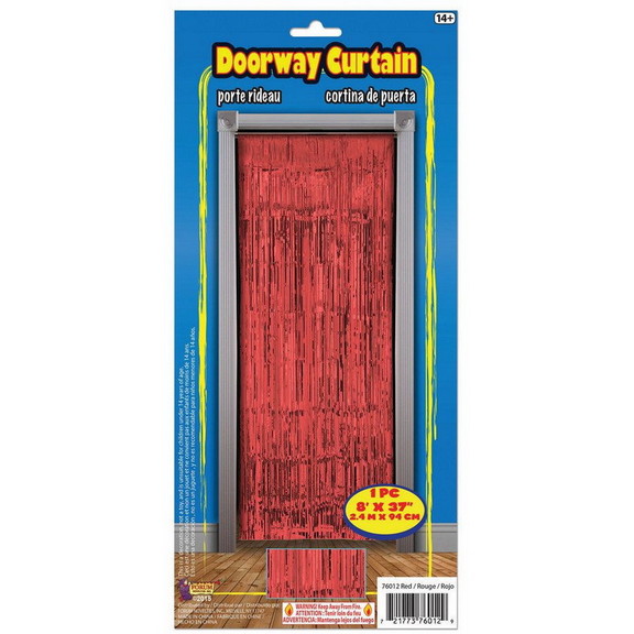 Ruby Slipper Sales 306880 Red Tinsel Doorway Curta...