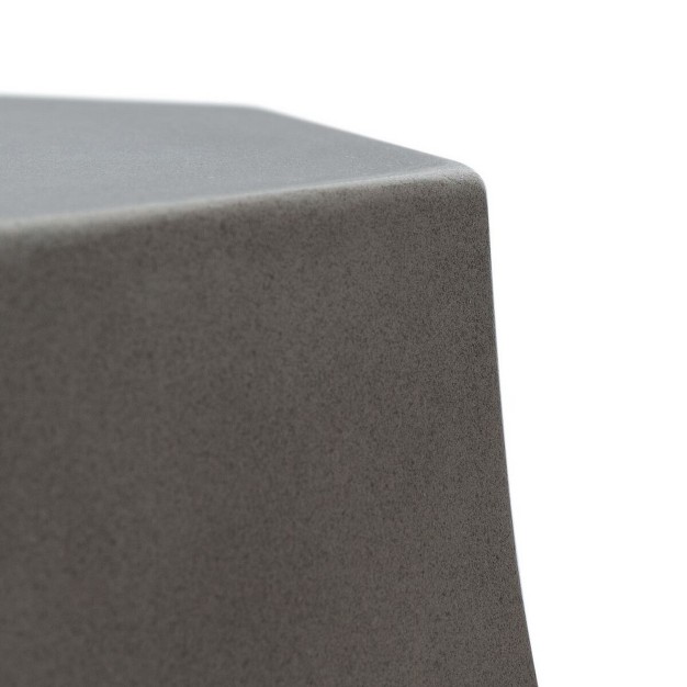 Klaudia Concrete Indoor outdoor Accent Table Dark Grey Safavieh