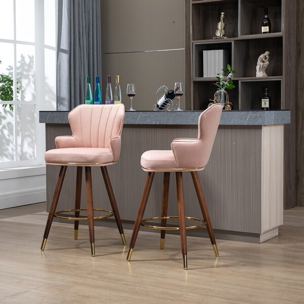 wivel Bar Stools with Backrest Footrest ，with a fixed height of 360 degrees