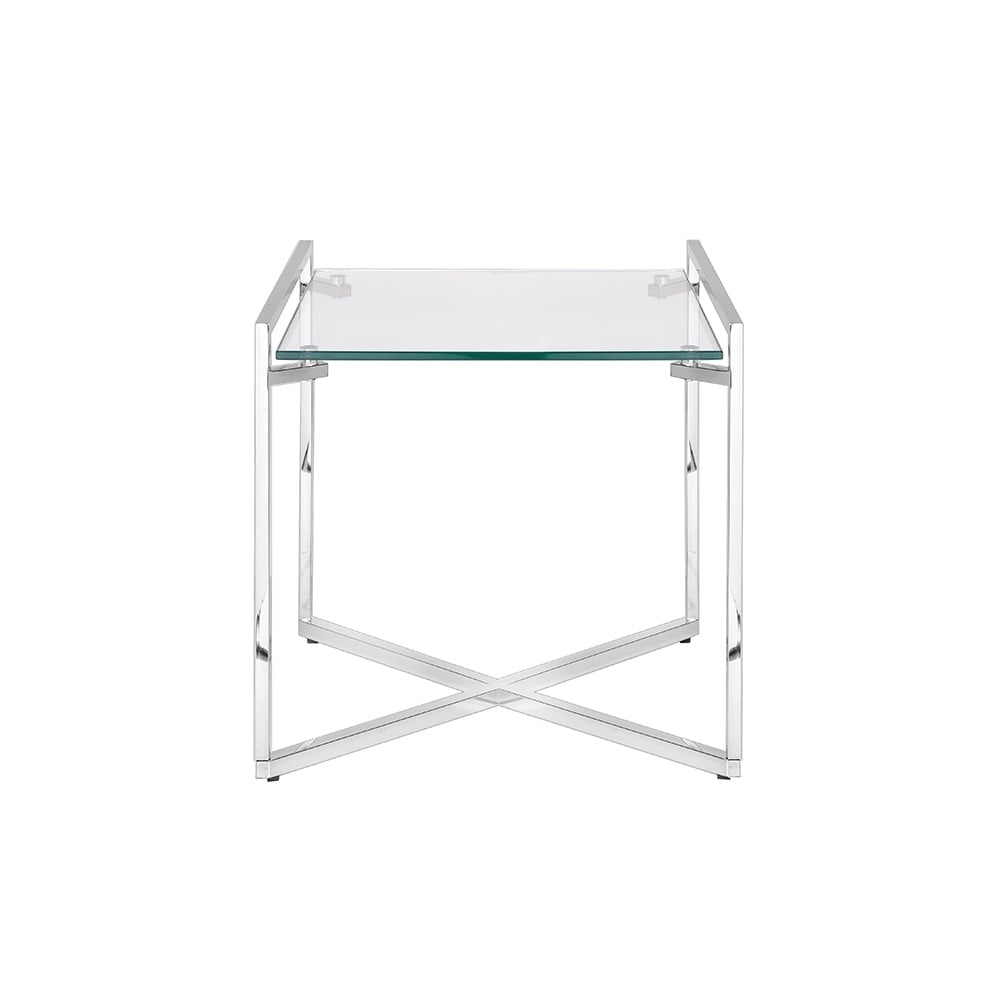 Gus X Base Metal Silver End Table