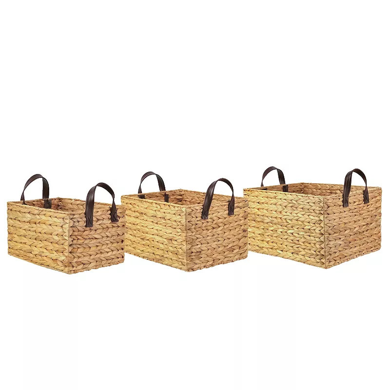 Saddle River Water Hyacinth Storage Bin 3-piece Set