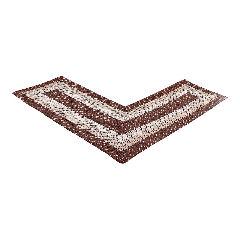 Better Trends Country Braid Striped L-Shape Rug