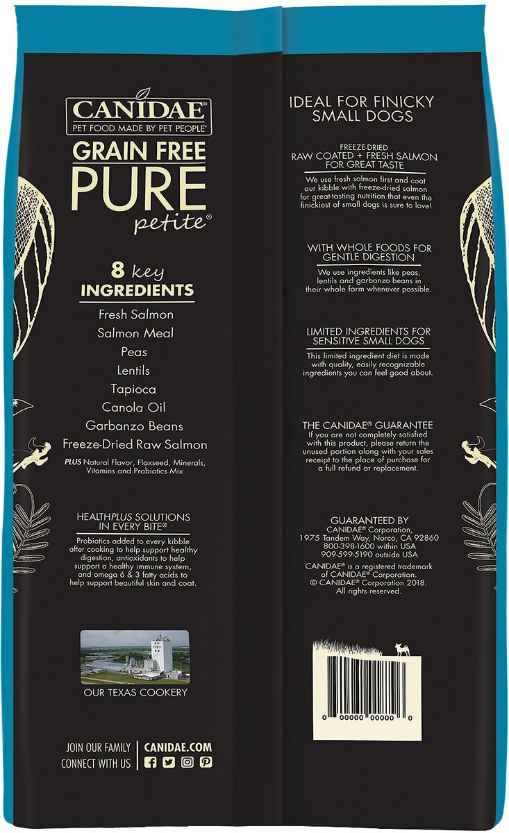 CANIDAE PURE Petite Adult Small Breed Grain-Free with Salmon Dry Dog Food