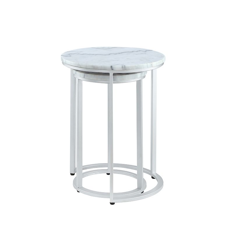 Stella End Table Natural Marble Top