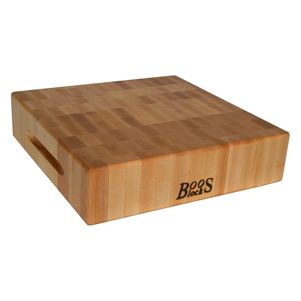 John Boos Classic Collection 12 x 12 Inch Wood Chopping Block  Maple Wood Grain   15