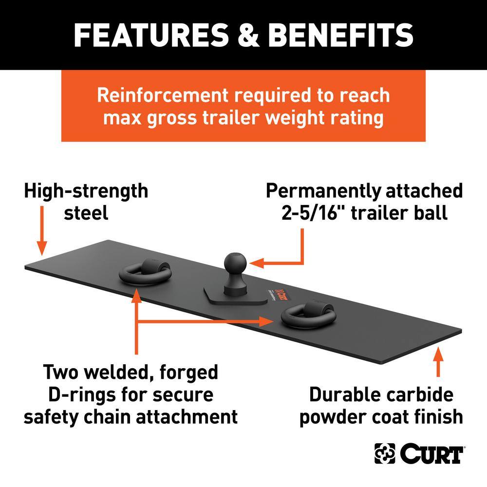 CURT Over-Bed Flat Plate Gooseneck Hitch 65500