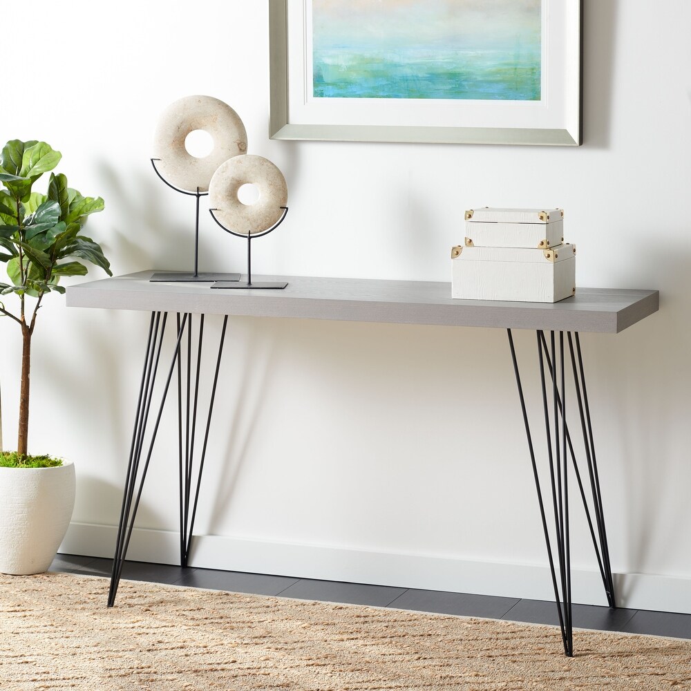 Safavieh Wolcott Grey/ Black Lacquer Console   55\