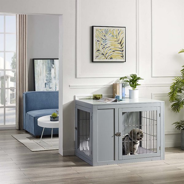 Unipaws Wooden Wire Furniture Style Dog Crate