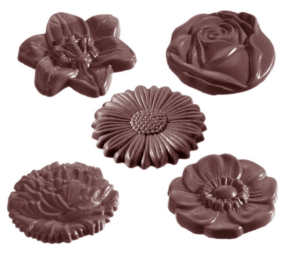 Chocolate World CW2140 Chocolate mould flowercaraq...