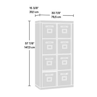 SAUDER Stow-Away Lintel Oak 8-Cube Organizer 421965