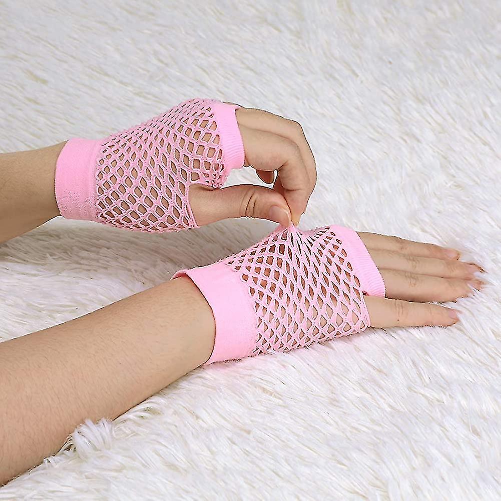 Women's Fingerless Mesh 1980s Fancy Dress Party Costume Accessories Fishnet