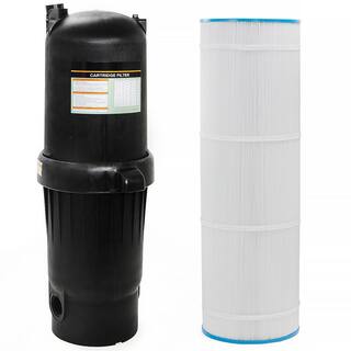 XtremepowerUS Purifier-Max 120 sq. ft. Cartridge In-Ground Pool Filter with Pressure Gauge 75200-H